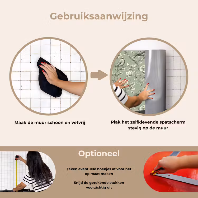 Spatscherm keuken - Klassiek - Botanisch - Groen — 6