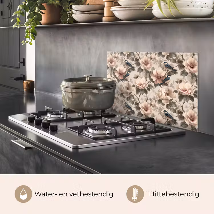 Spatscherm keuken - Klassiek - Vogels - Kleurrijk — 2