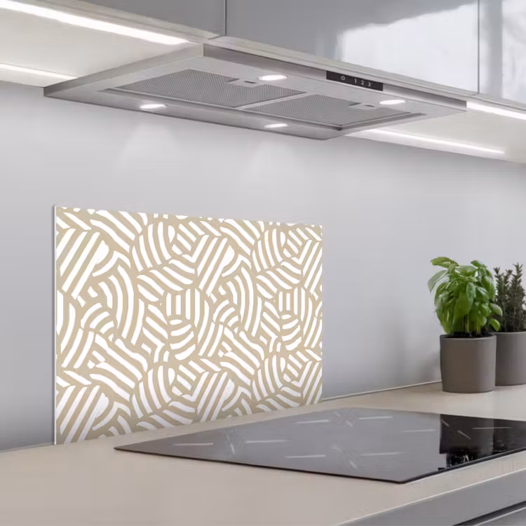 Spatscherm keuken - Abstract - Modern - Beige — 1