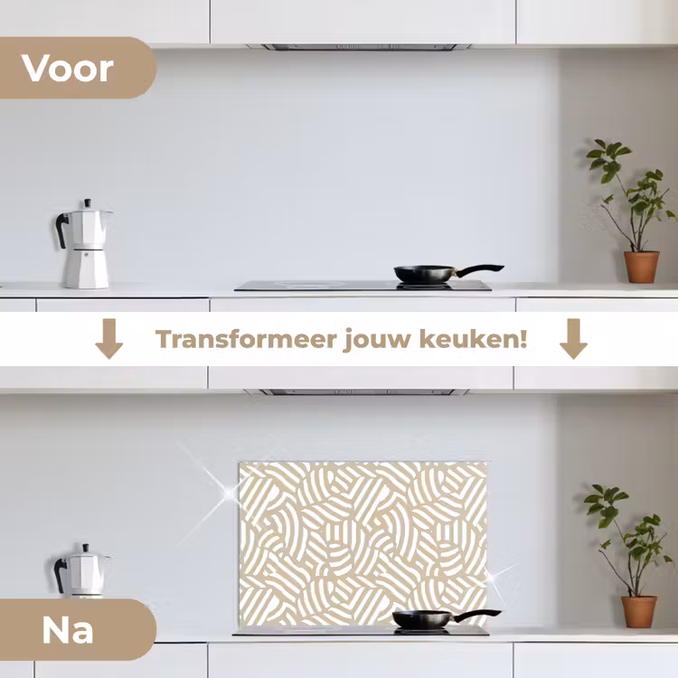 Spatscherm keuken - Abstract - Modern - Beige — 7