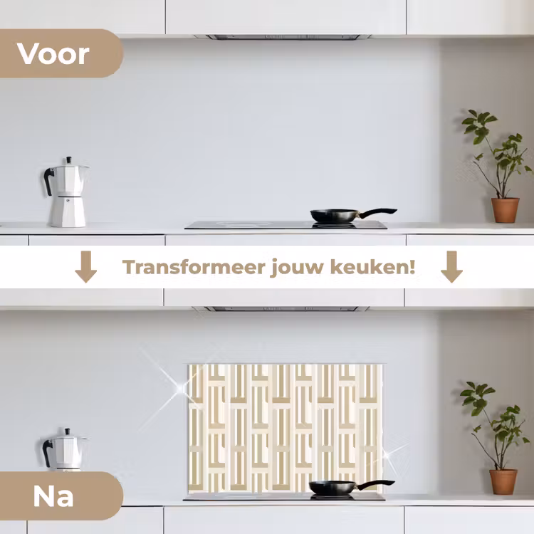Spatscherm keuken - Modern - Geometrisch - Beige — 7