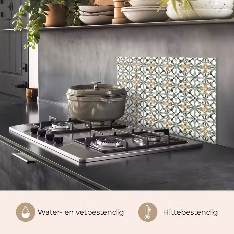 Spatscherm keuken - Floraal - Verweerd - Keurrijk — 2