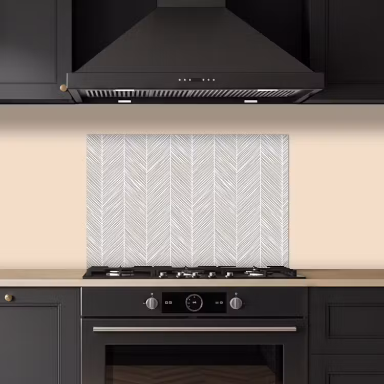 Spatscherm keuken - Klassiek - Visgraat - Grijs — 5