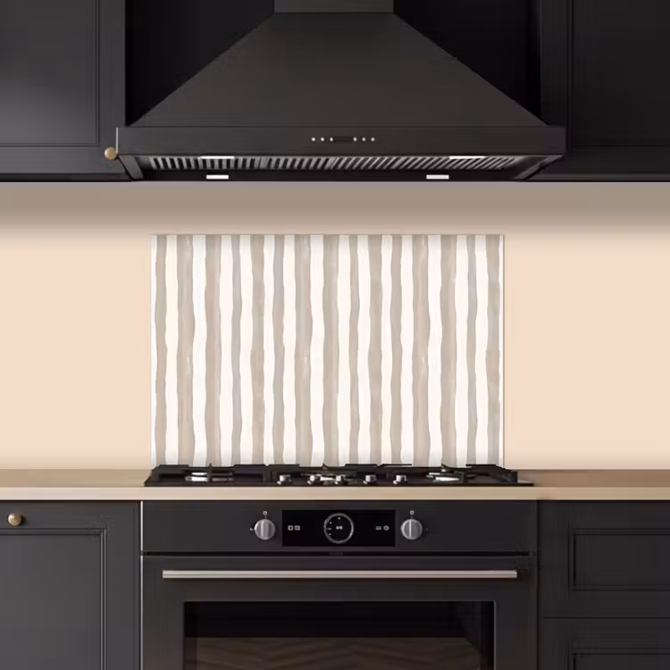 Spatscherm keuken - Minimalistisch - Strepen - Beige — 5