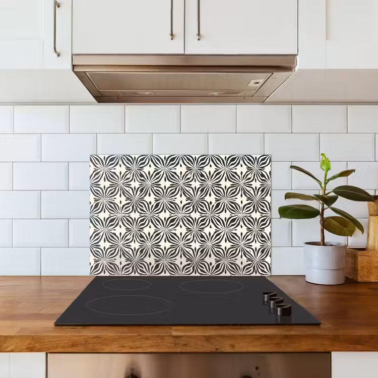 Spatscherm keuken - Grafisch - Patroon - Zwart — 3