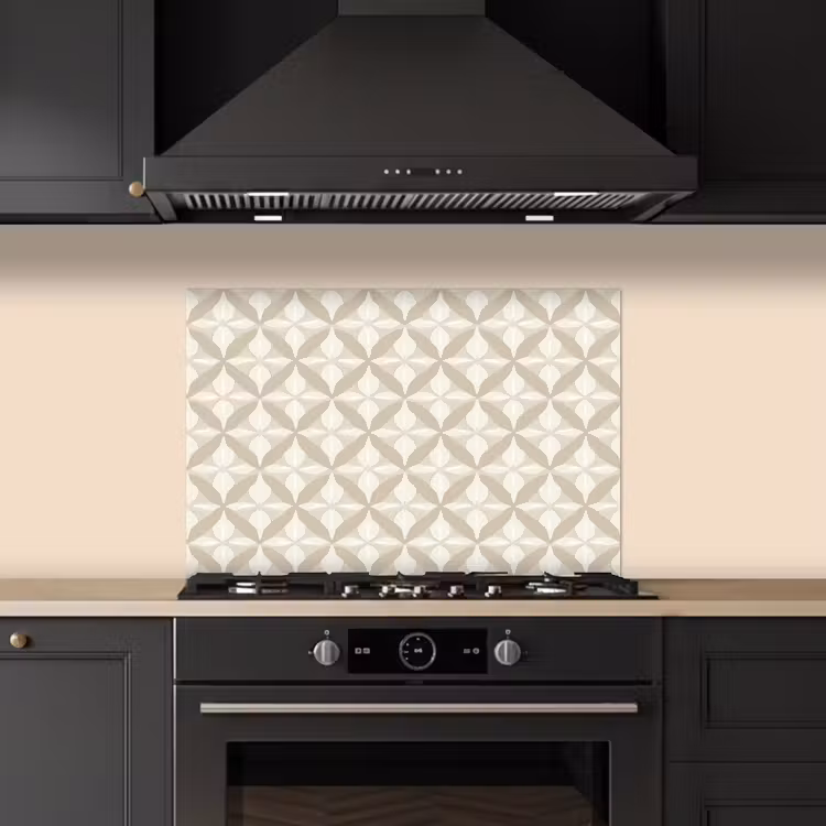 Spatscherm keuken - Patroon - Klassiek - Beige — 5