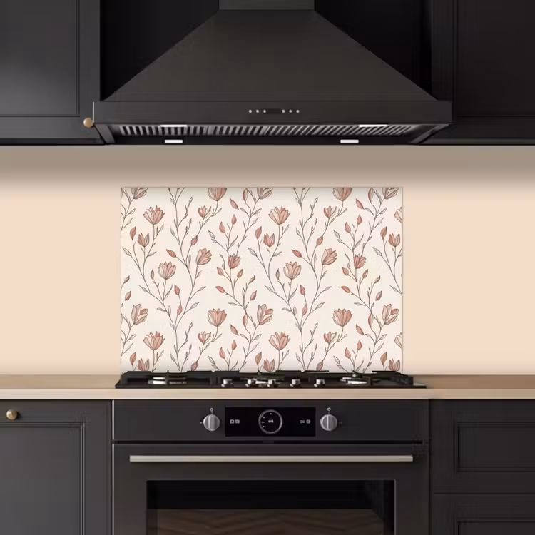Spatscherm keuken - Patroon - Klassiek - Roze — 5