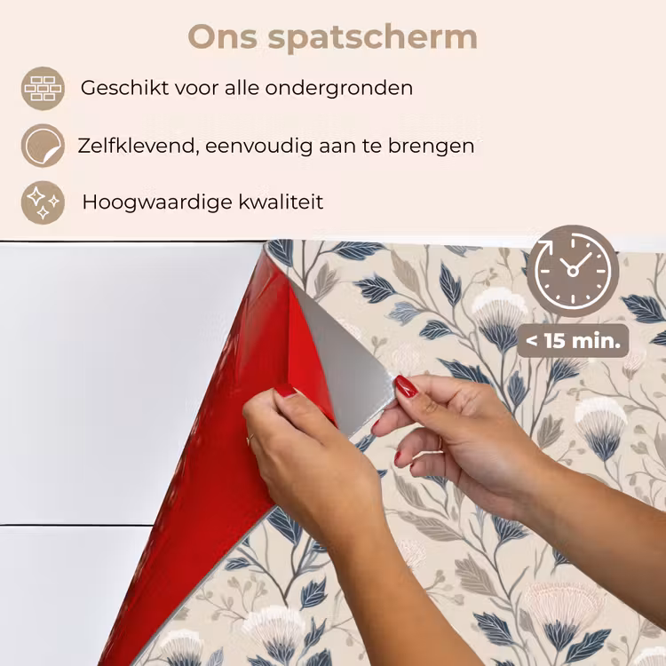 Spatscherm keuken - Klassiek - Botanisch - Kleurrijk — 4