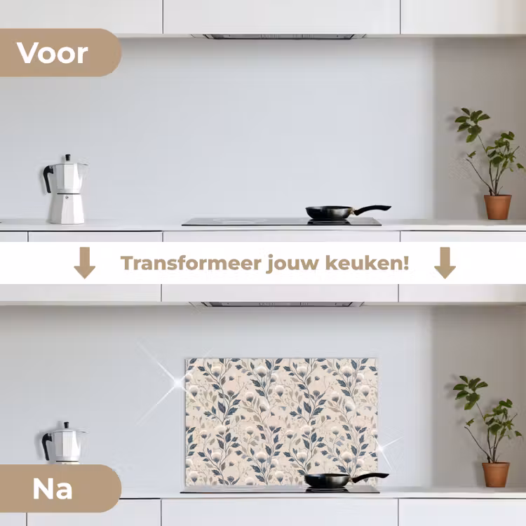 Spatscherm keuken - Klassiek - Botanisch - Kleurrijk — 7