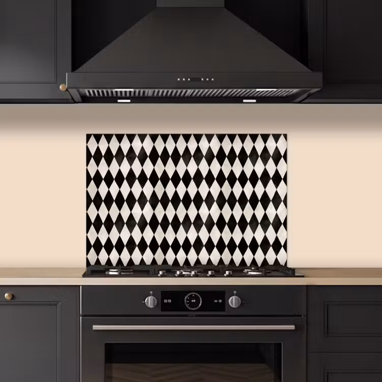 Spatscherm keuken - Klassiek - Patroon - Zwart — 5