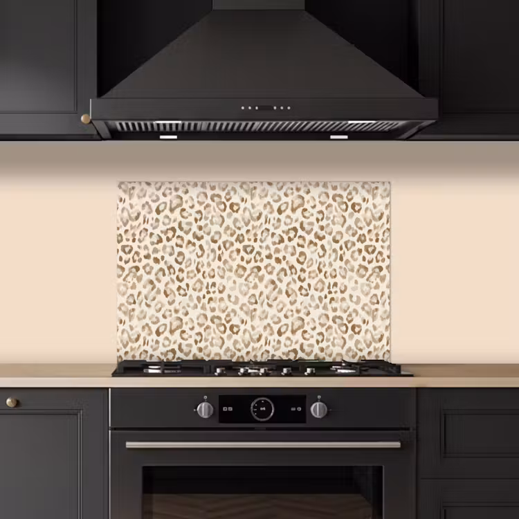 Spatscherm keuken - Luipaard - Klassiek - Beige — 5