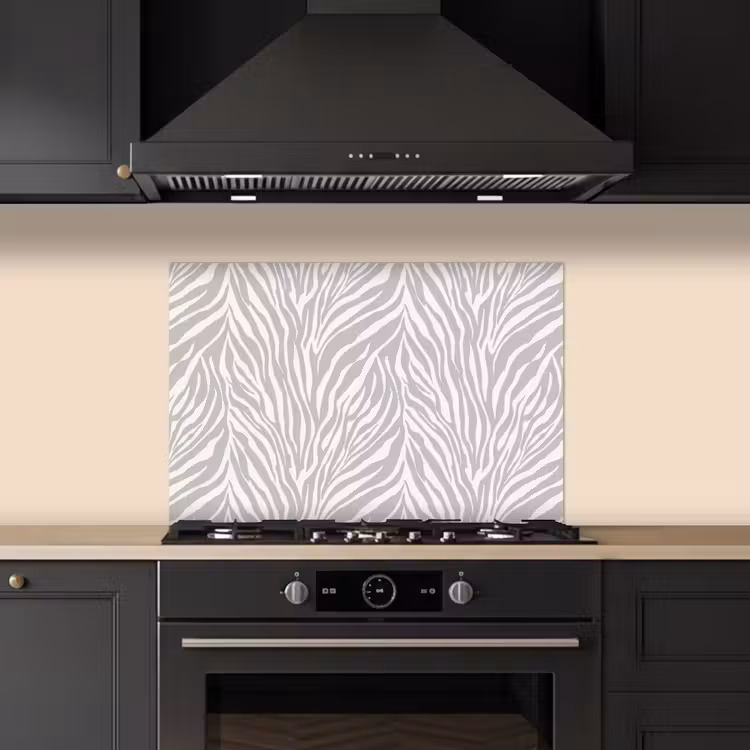 Spatscherm keuken - Zebra - Motief - Grijs — 5