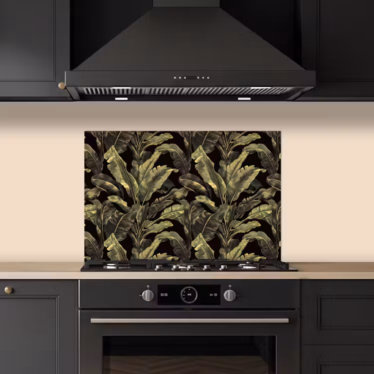 Spatscherm keuken - Botanisch - Bladeren - Groen — 5