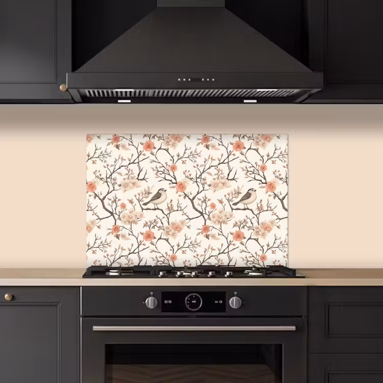 Spatscherm keuken - Kersenbloesem - Mus - Roze — 5