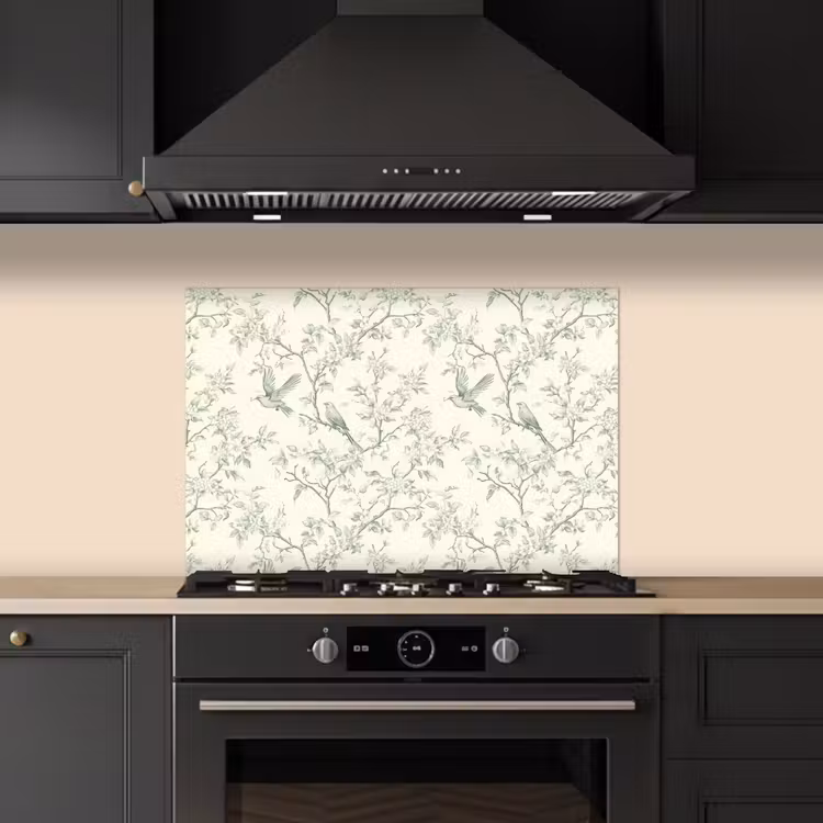 Spatscherm keuken - Klassiek - Vogels - Groen — 5