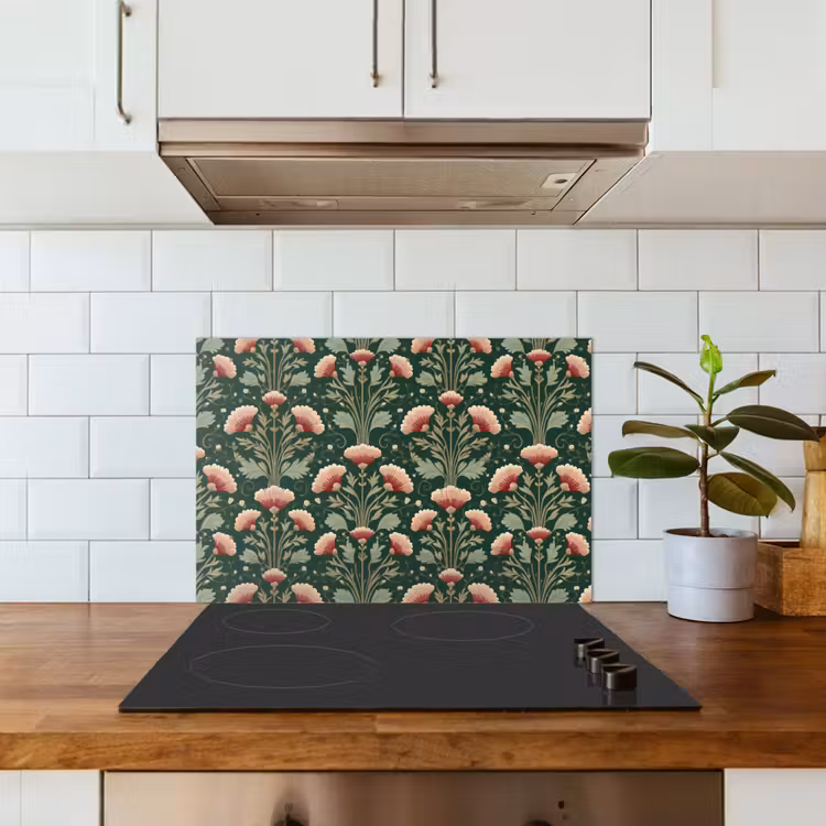Spatscherm keuken - Patroon - Botanisch - Kleurrijk — 3