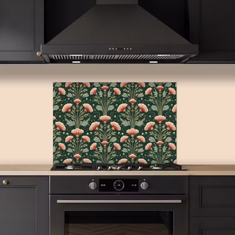Spatscherm keuken - Patroon - Botanisch - Kleurrijk — 5