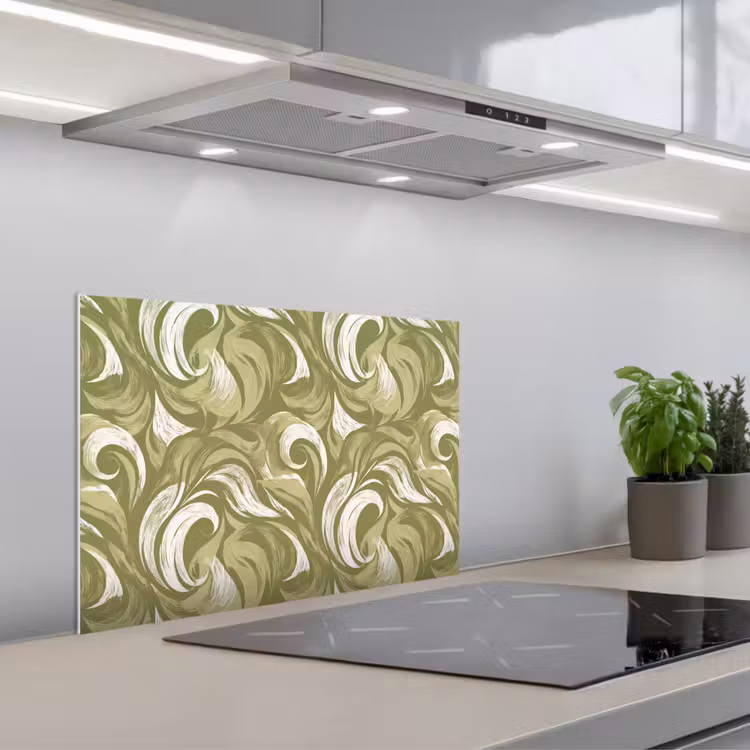 Spatscherm keuken - Abstract - Textuur - Groen — 1