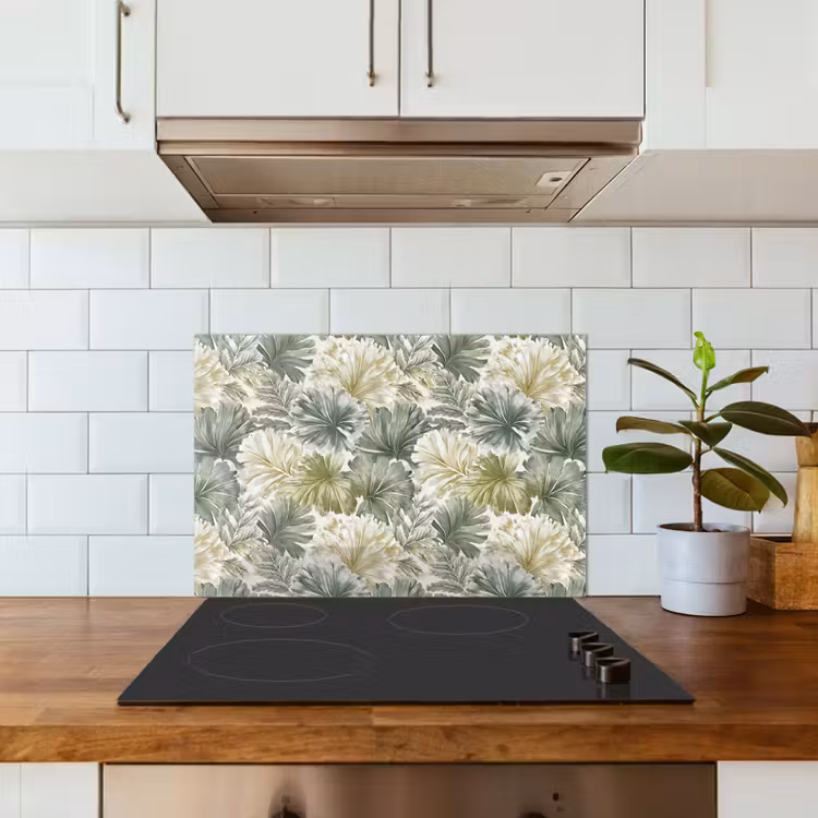 Spatscherm keuken - Bladeren - Botanisch - Groen — 3