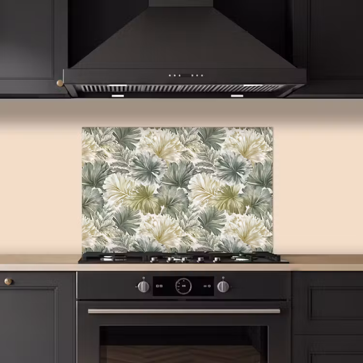 Spatscherm keuken - Bladeren - Botanisch - Groen — 5