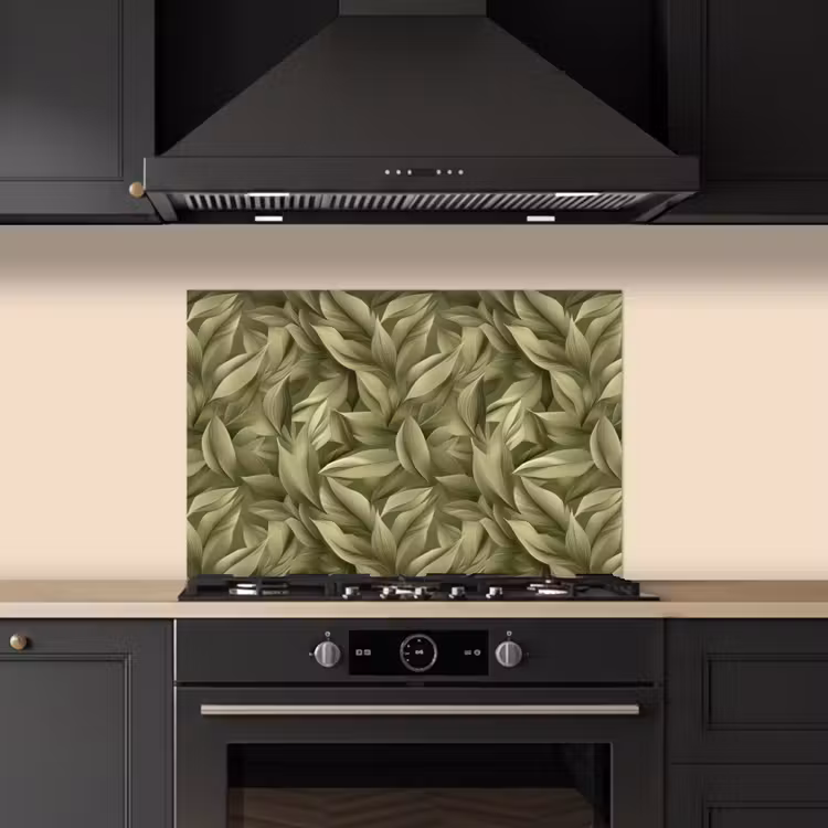 Spatscherm keuken - Bladeren - Modern - Groen — 5