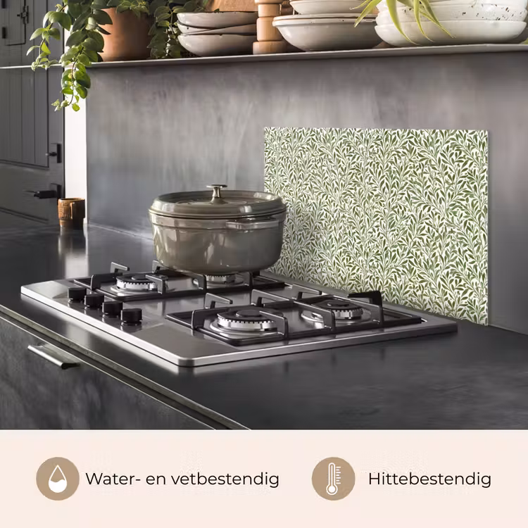 Spatscherm keuken - Botanisch - Takken - Groen — 2
