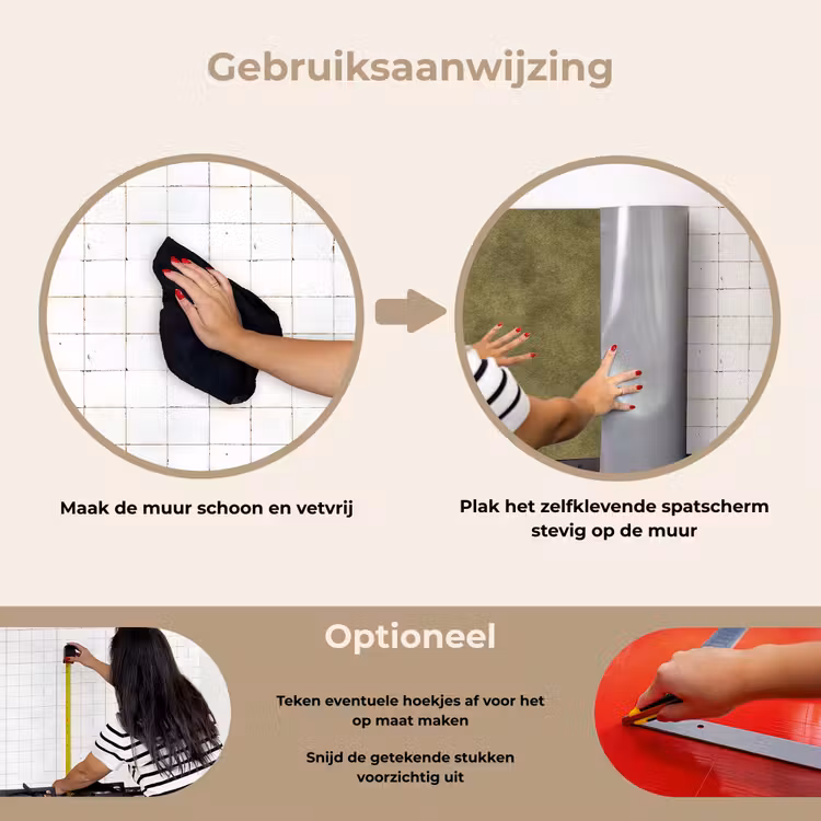 Spatscherm keuken - Textuur - Abstract - Groen — 6