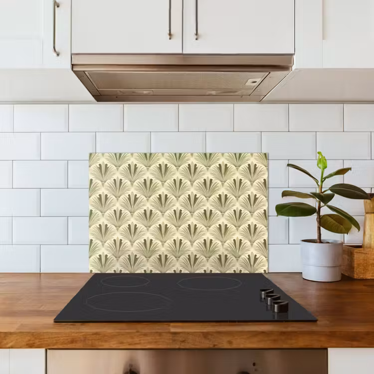 Spatscherm keuken - Klassiek - Waaier - Groen — 3