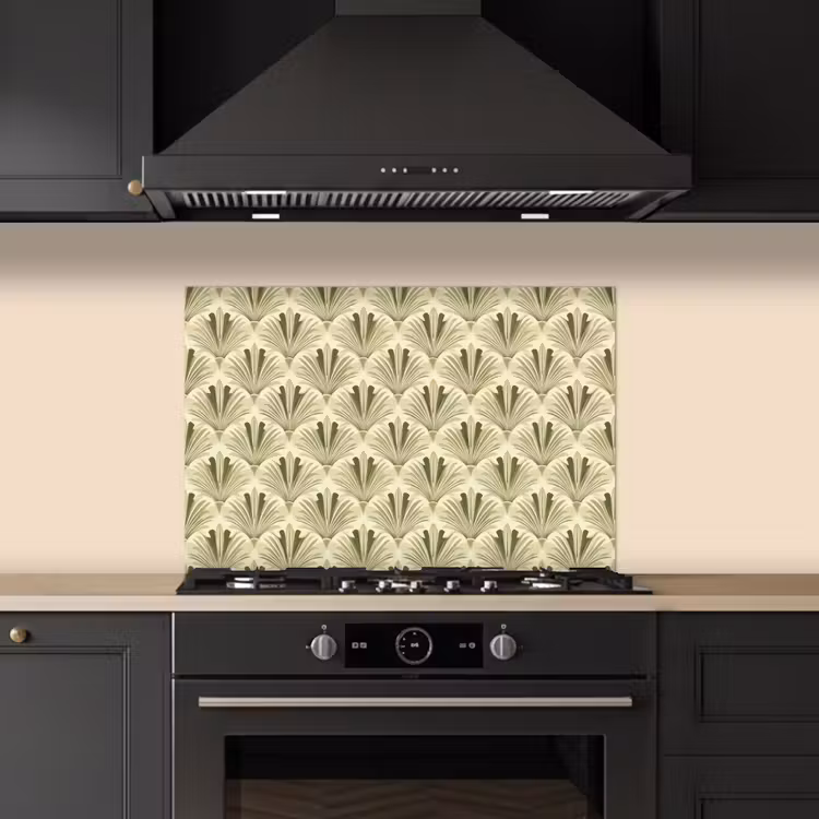Spatscherm keuken - Klassiek - Waaier - Groen — 5