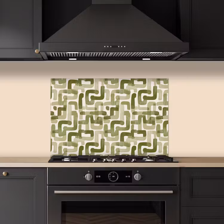 Spatscherm keuken - Modern - Grafisch - Groen — 5
