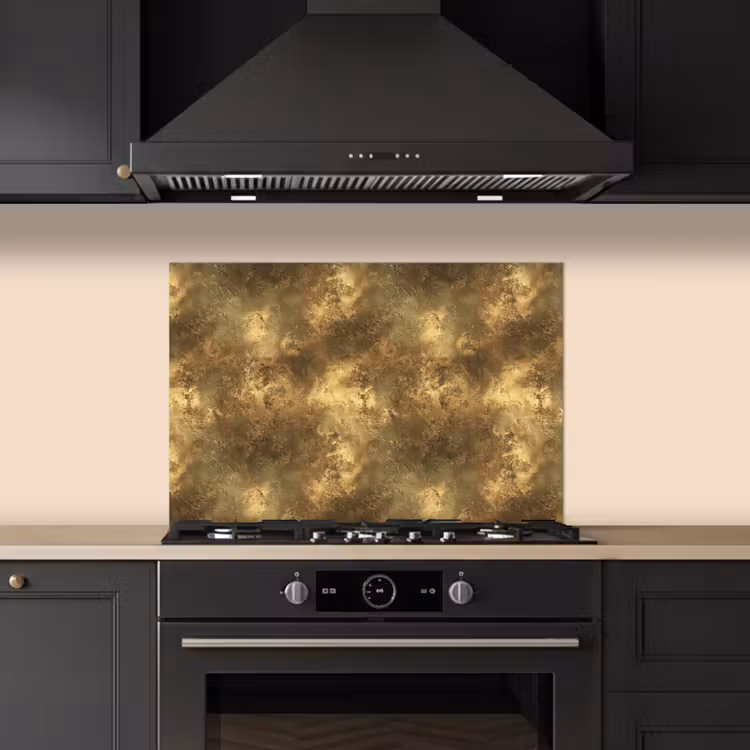 Spatscherm keuken - Antiek - Metaallook - Goud — 5
