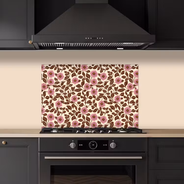 Spatscherm keuken - Bloemen - Bladeren - Kleurrijk — 5