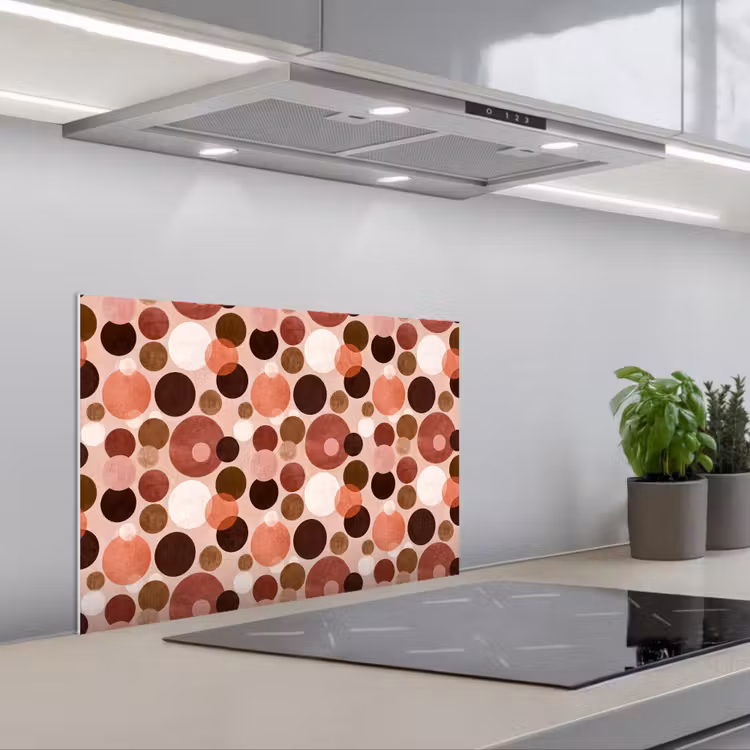 Spatscherm keuken - Cirkels - Modern - Kleurrijk — 1