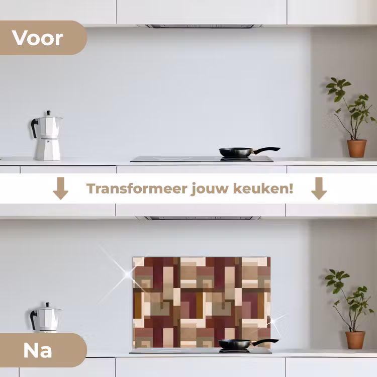 Spatscherm keuken - Modern - Geometrie - Kleurrijk — 7