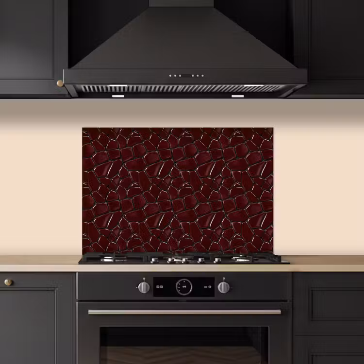 Spatscherm keuken - Mozaïek - Tegel - Bordeauxrood — 5