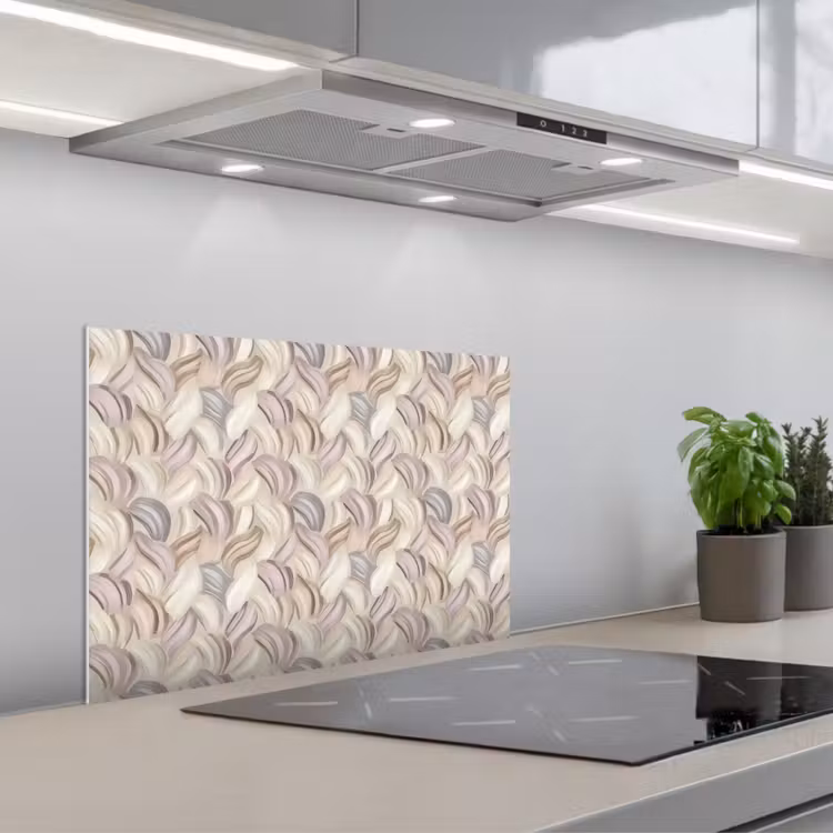 Spatscherm keuken - Abstract - Golvend - Pastel — 1