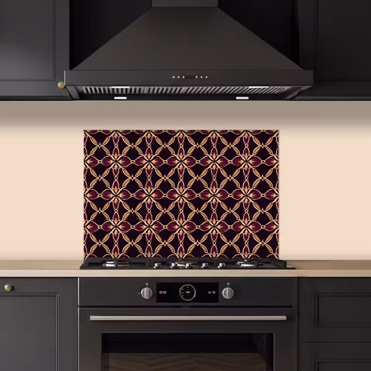 Spatscherm keuken - Symmetrisch - Tegel - Burgundy — 5