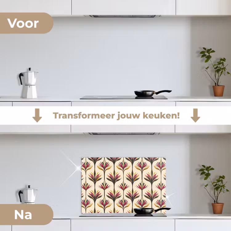 Spatscherm keuken - Waaier - Motief - Kleurrijk — 7