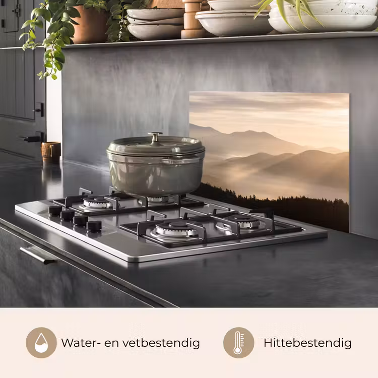 Spatscherm keuken - Bergen - Mist - Zonnestralen — 2