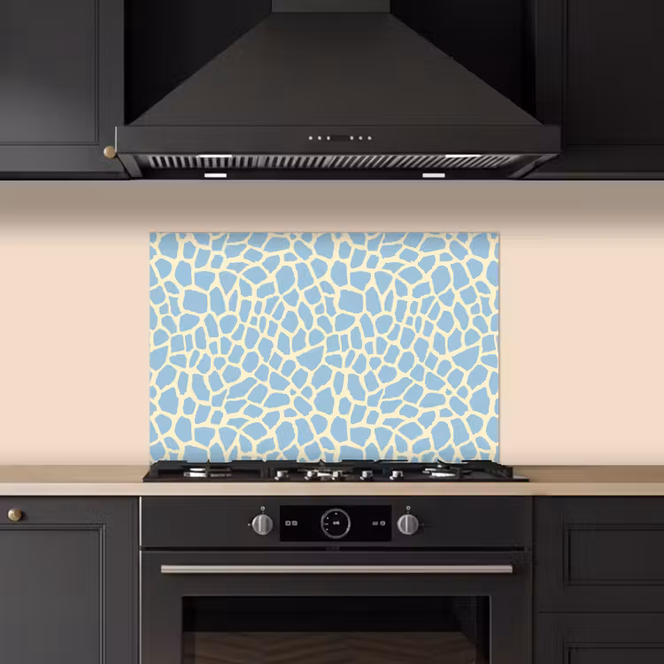 Spatscherm keuken - Giraf - Modern - Blauw — 5