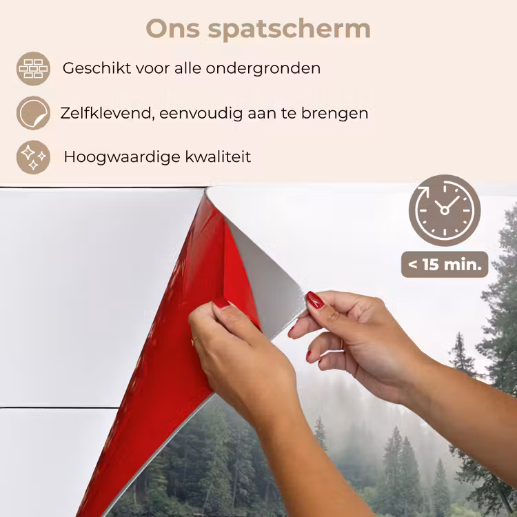 Spatscherm keuken - Bergen - Meer - Bos — 4