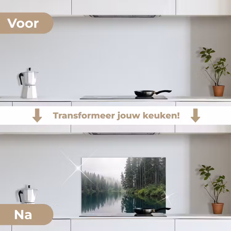 Spatscherm keuken - Bergen - Meer - Bos — 7