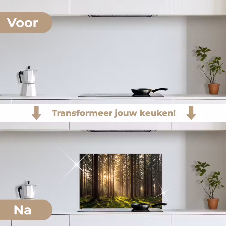 Spatscherm keuken - Bos - Gras - Zonlicht — 7