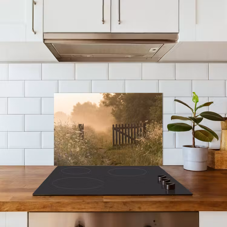 Spatscherm keuken - Hek - Natuur - Mist - Veld — 3