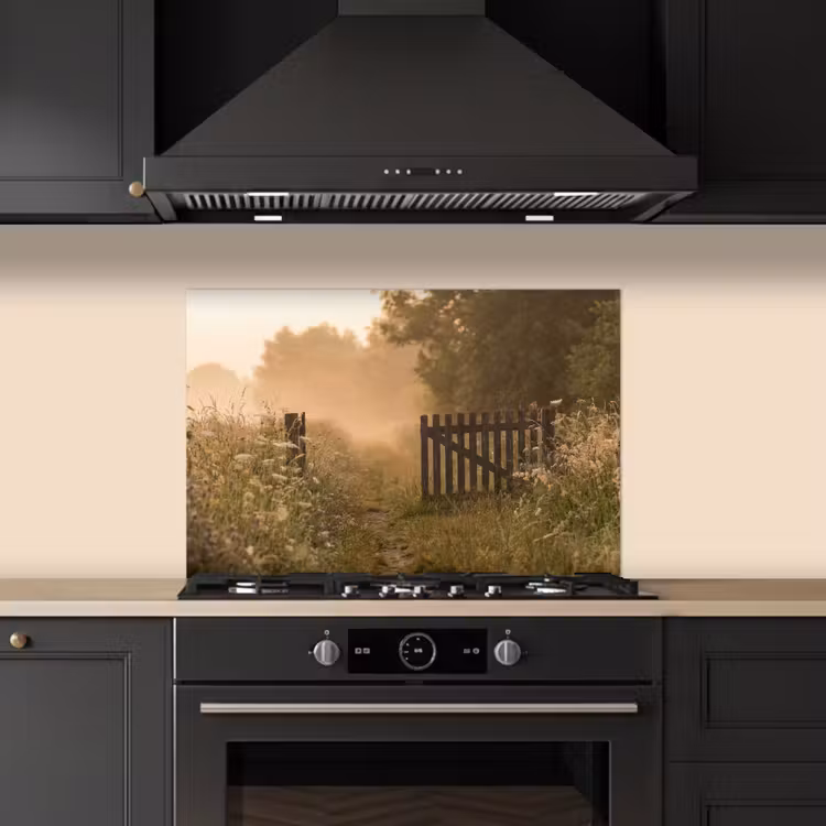 Spatscherm keuken - Hek - Natuur - Mist - Veld — 5