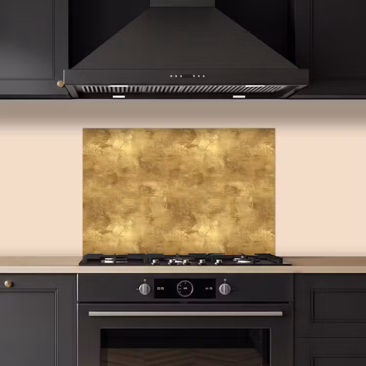 Spatscherm keuken - Industrieel - Textuur - Goud — 5