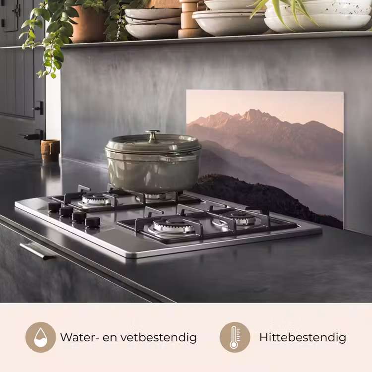 Spatscherm keuken - Panorama - Landschap - Bergen — 2