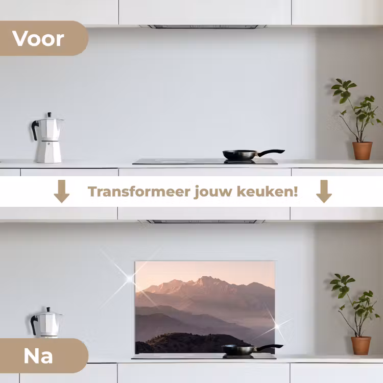 Spatscherm keuken - Panorama - Landschap - Bergen — 7