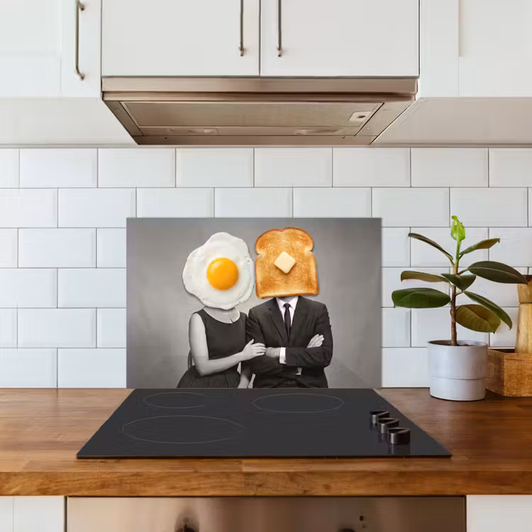 Spatscherm keuken - Ontbijt - Koppel - Ei - Brood — 3