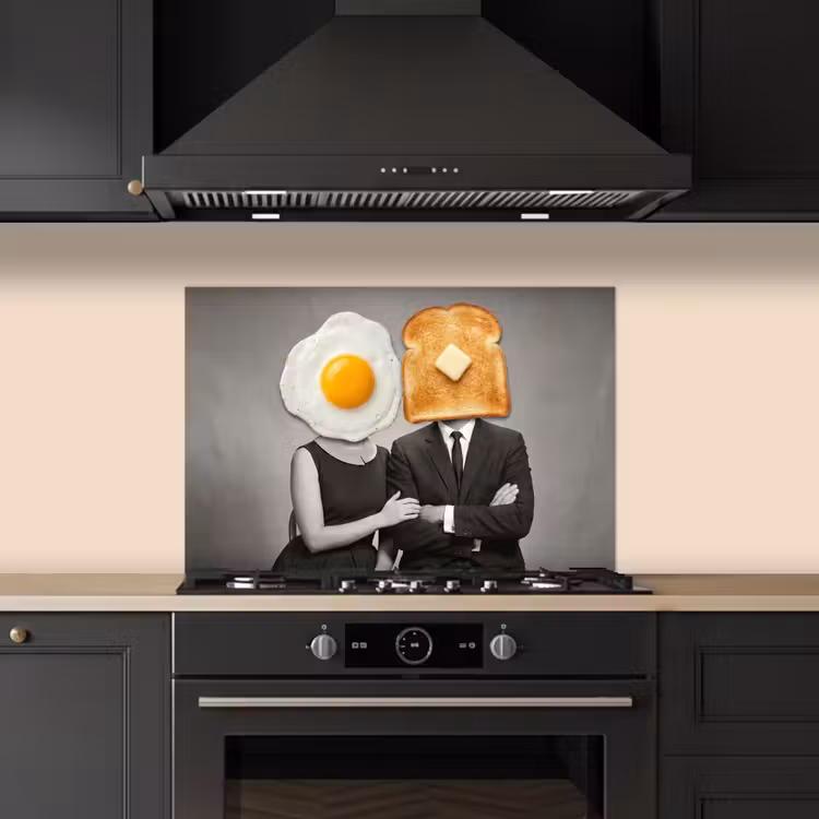 Spatscherm keuken - Ontbijt - Koppel - Ei - Brood — 5